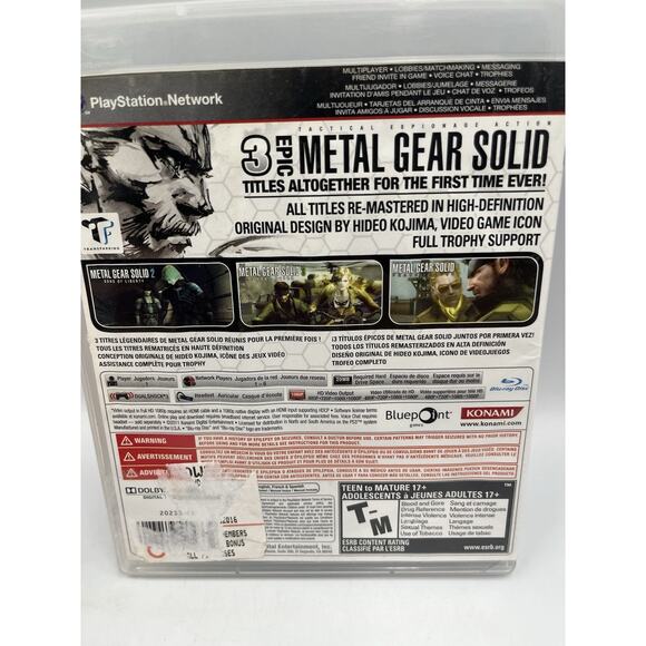 Metal Gear Solid HD Collection (Sony PlayStation 3, 2011) Complete In Box - Picture 3 of 7